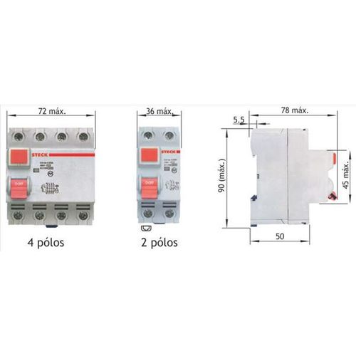 ZARD　4点 STECK - INTERRUPTOR FUGA DR 4P 100A 30MA